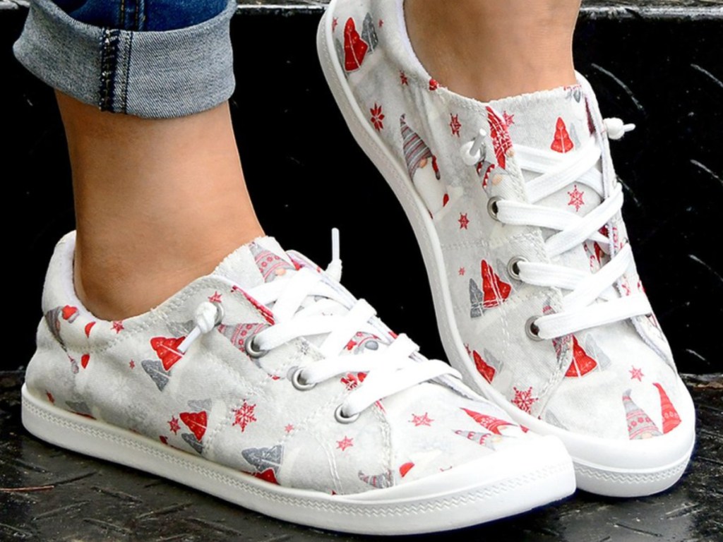 woman wearing White Tree Sneaker