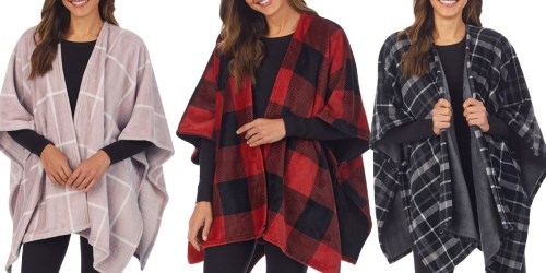 Cuddl Duds Women’s Reversible Plush Wrap from $19.99 on Kohls.online (Regularly $36)