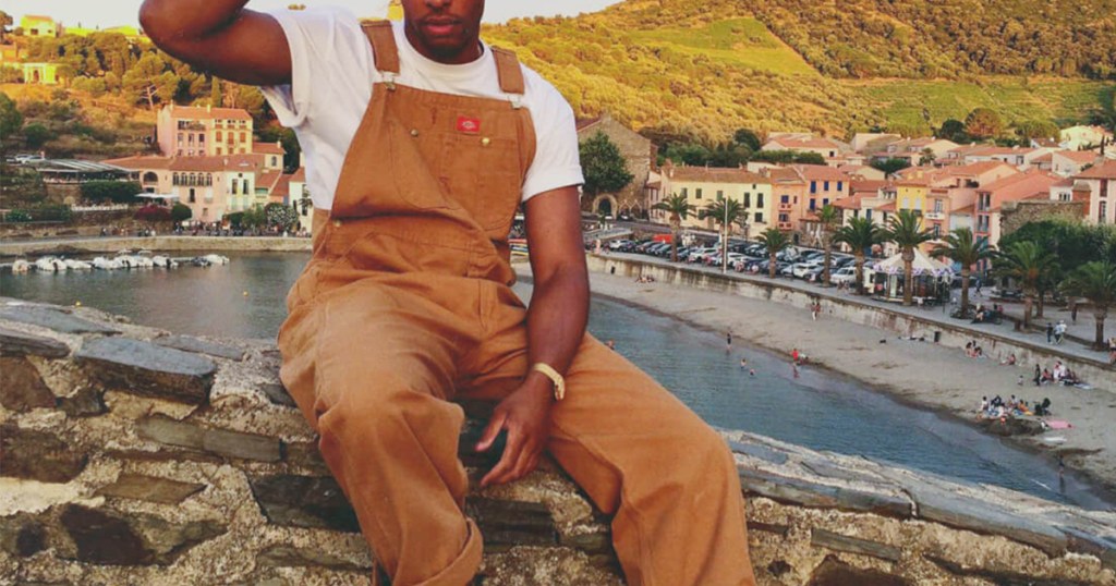 man wearing dickies mens overalls