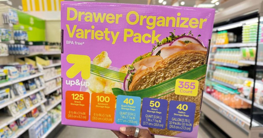 Up & Up Food Storage Bags Drawer Organizer Variety Pack Just $11.69 at Target (Includes 355 Bags!)