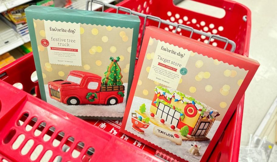 two sugar cookie kits in a target cart