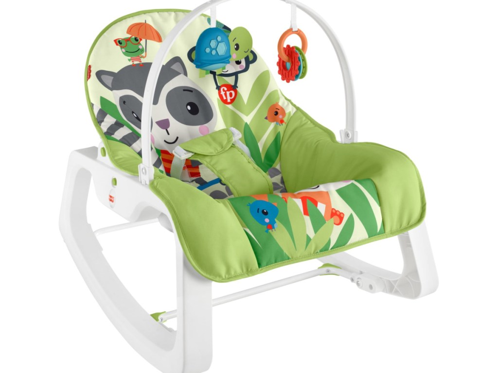 green baby rocker