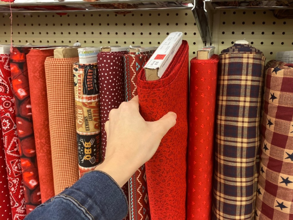 hand pulling hobby lobby fabrics