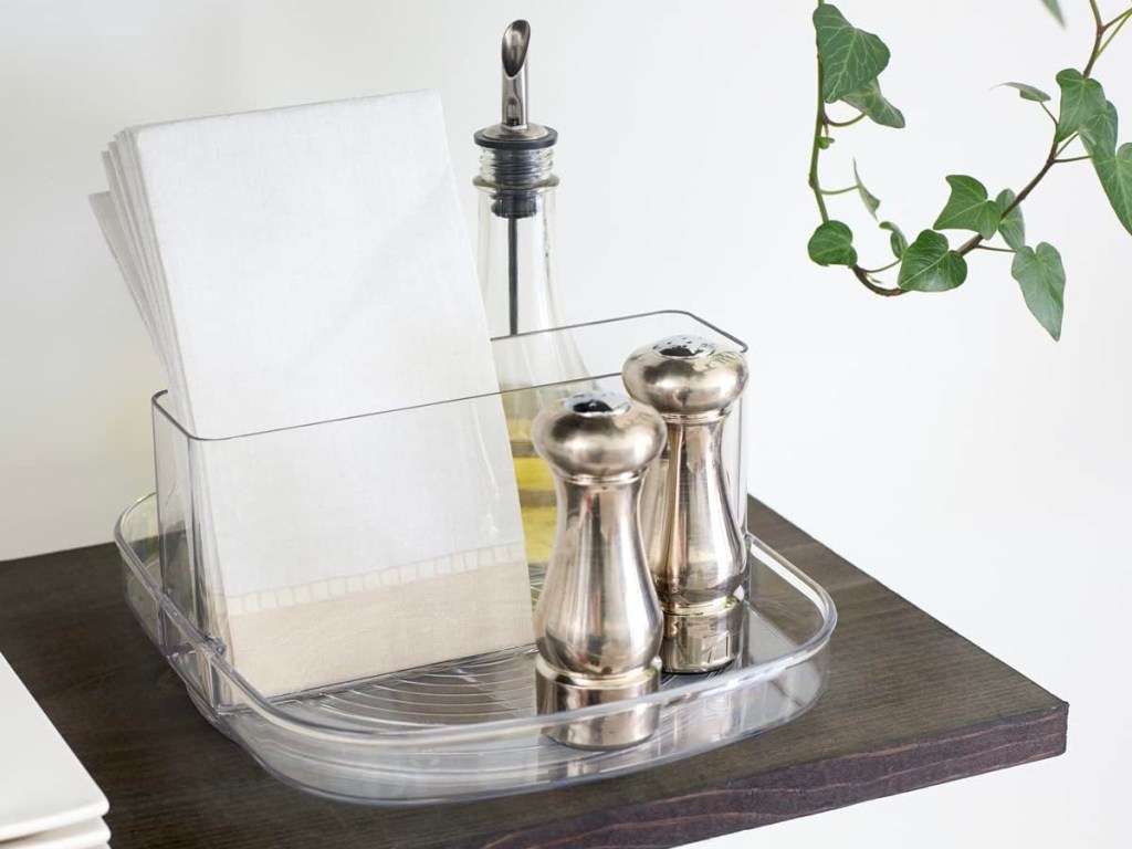 condiment turntable on shelf