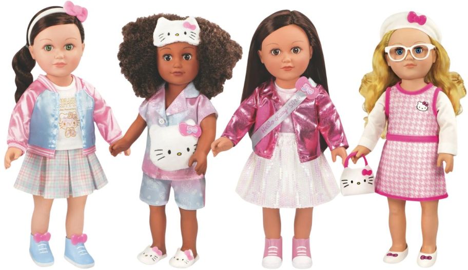 4 my life as hello kitty dolls dressed in 50th anniversary collection outfits