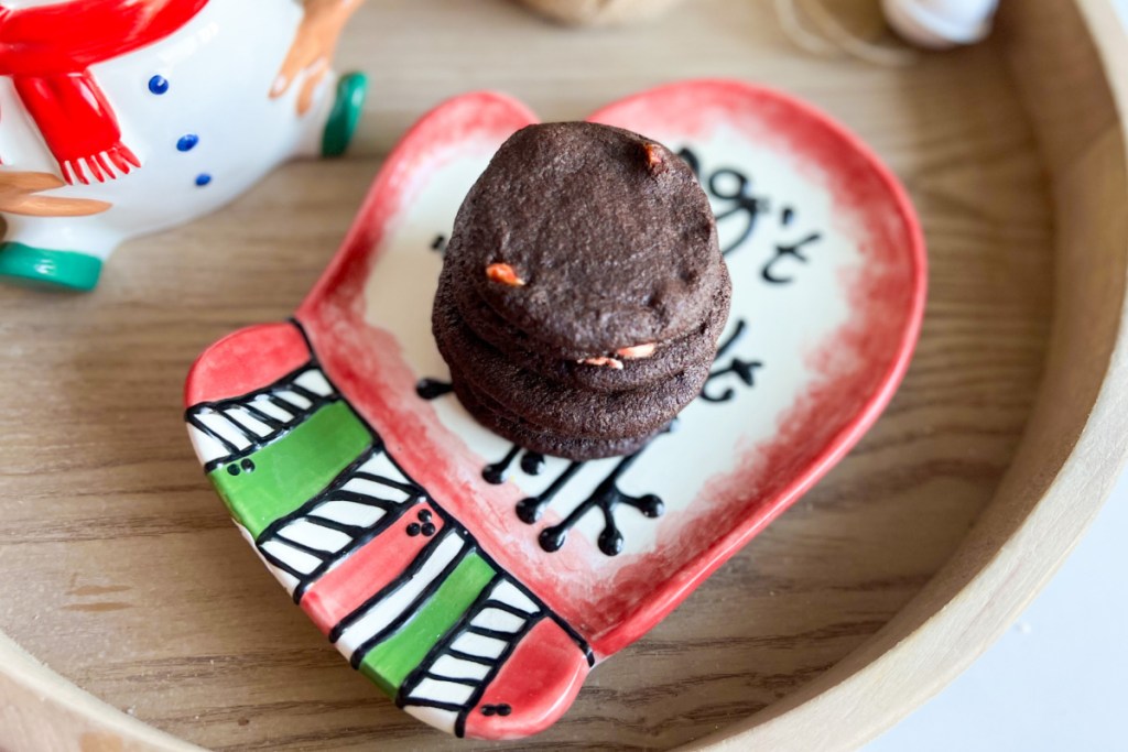 peppermint cookies on plate