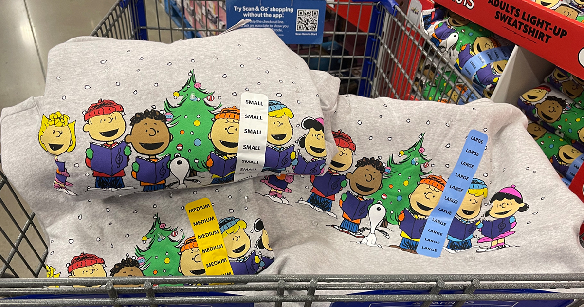 peanuts light up sweaters in sams club