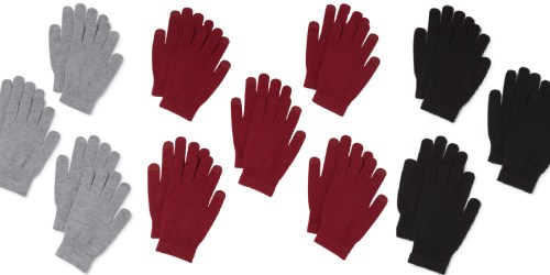 Time and Tru Touch Screen Gloves 5-Pack Only $6.49 on Walmart.online (Just $1.30 Per Pair)