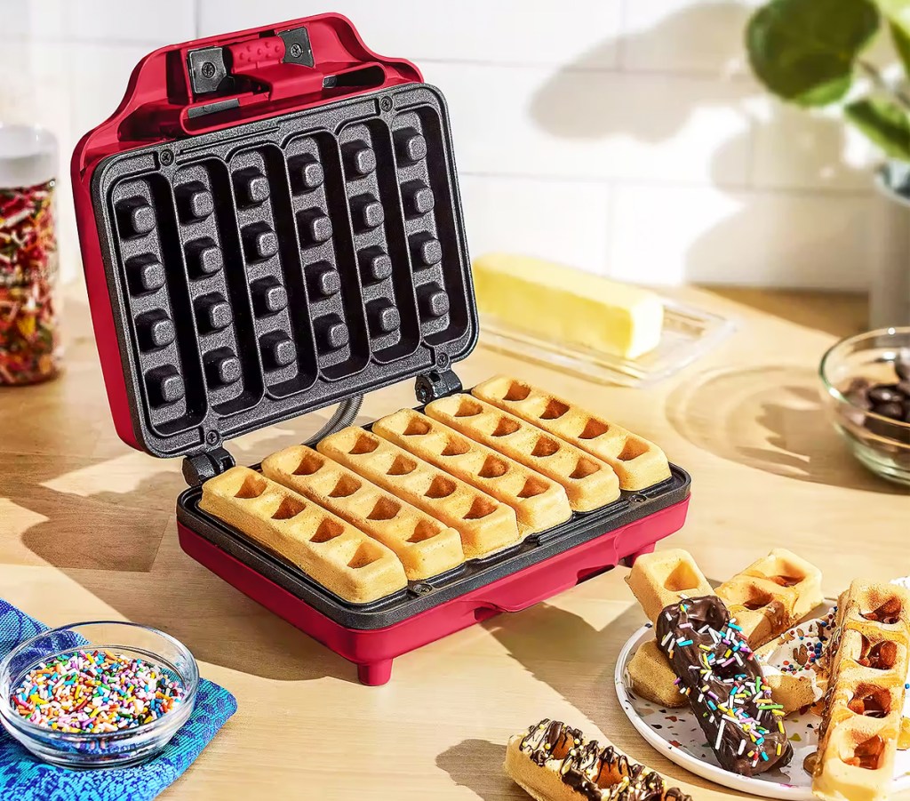 waffle stick maker on kitchen counter