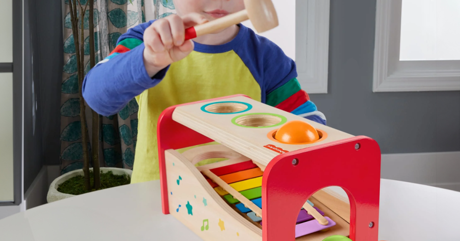 Fisher-Price Wooden Pound & Tap Bench Xylophone