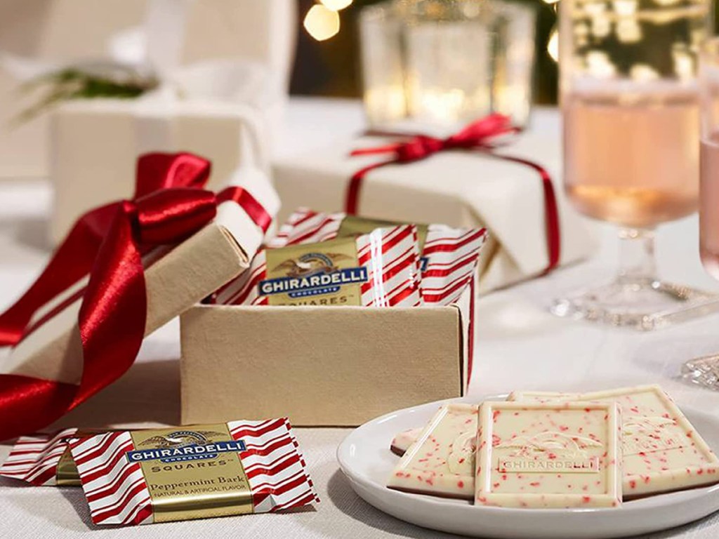 GHIRARDELLI Chocolate Squares, Peppermint Bark Assorte