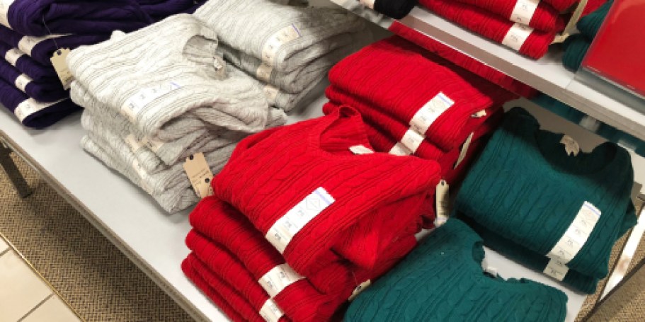 Up to 85% Off JCPenney Women’s Sweaters | Styles from $6.59 (Reg. $44)