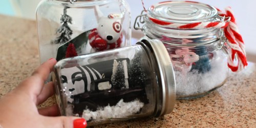 These DIY Mason Jar Snow Globes Make The Perfect Gift Card Holder!