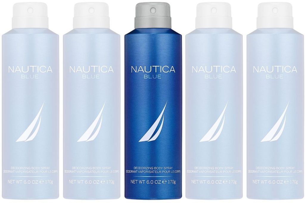 Nautica blue mens deodorizing body spray 6oz can