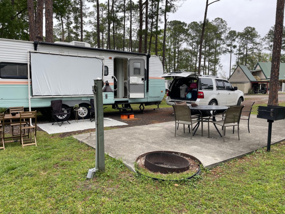 The outdoor space that came with an RV rental