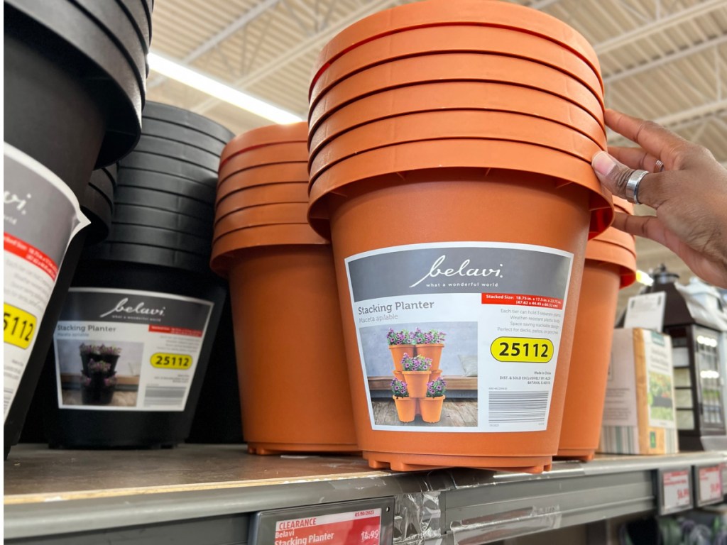 Woman holding Stacking Planter