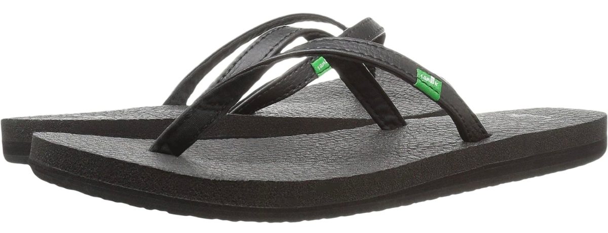 Sanuk Yoga Spree 4 Metallic Sandals in Black