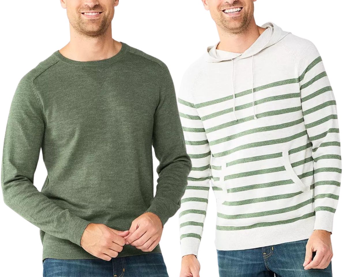 Sonoma goods mens sweaters crew neck and hooded