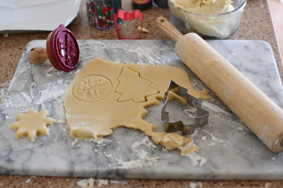 Sugar Cookie Dough and rolling pin