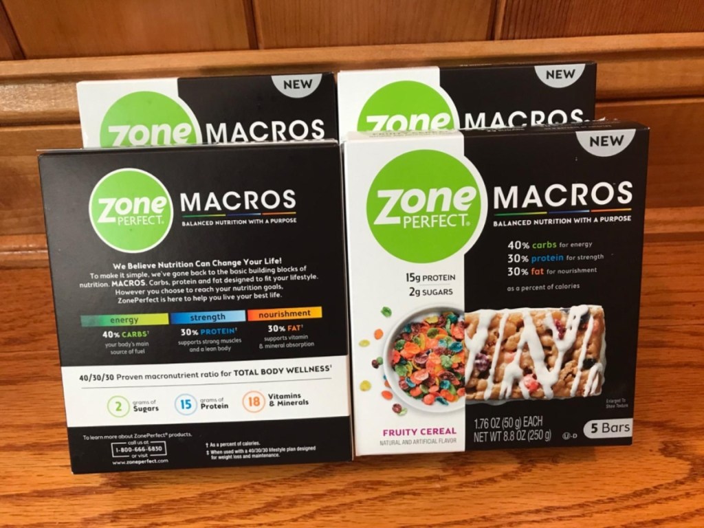 Zone Perfect Macros Protein Bars 20-Count