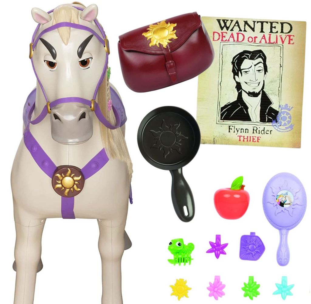 Disney princess playdate many moods maximus shown with accessories