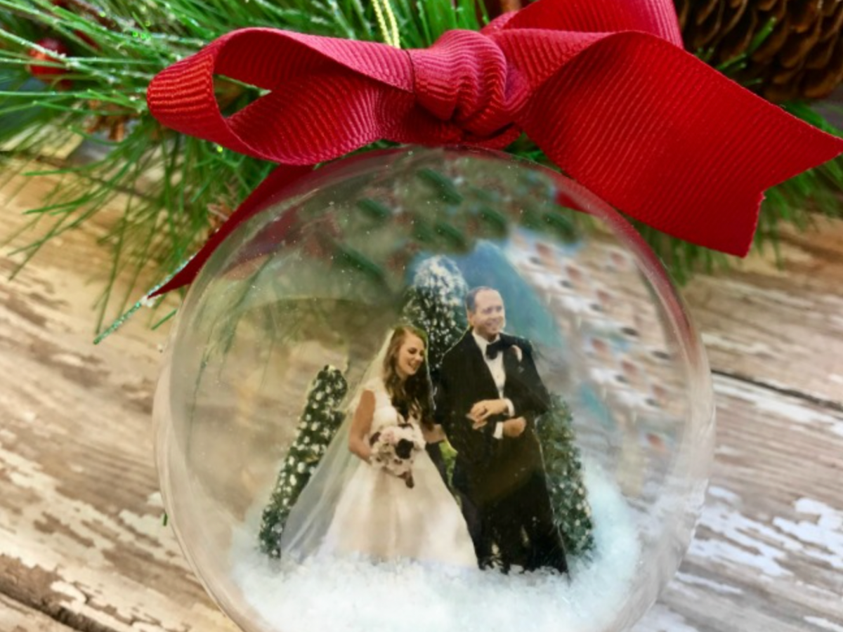 how to make your own diy photo ornament using clear ornaments