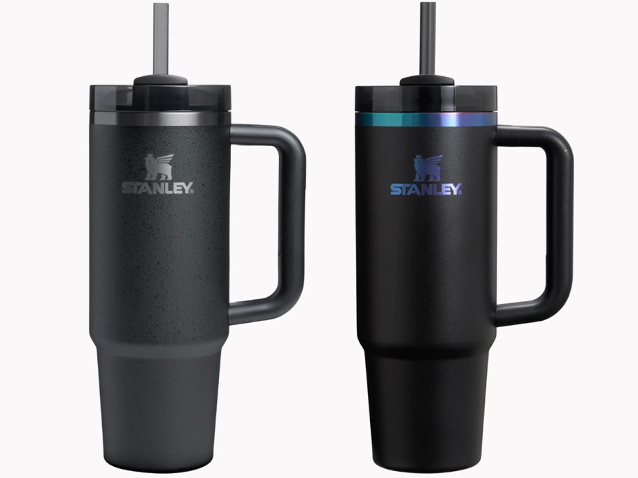 two black stanley tumblers 