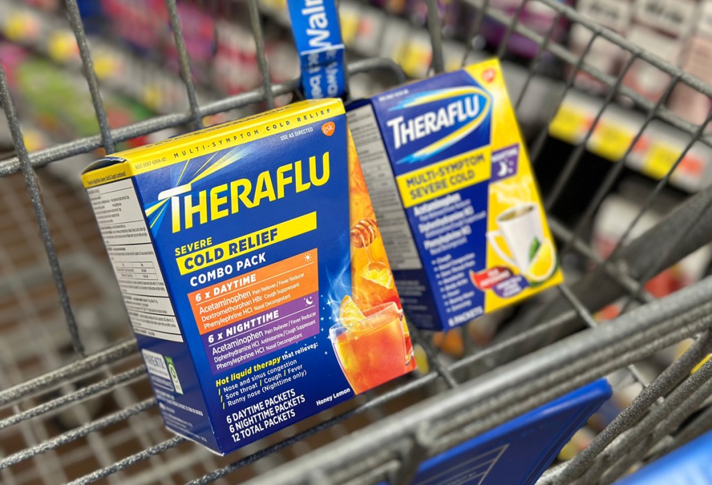 theraflu products in walmart cart