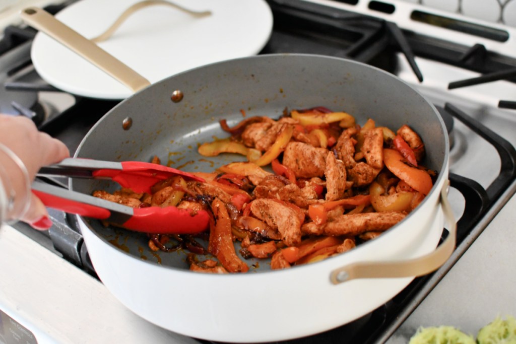 weeknight chicken skillet fajitas