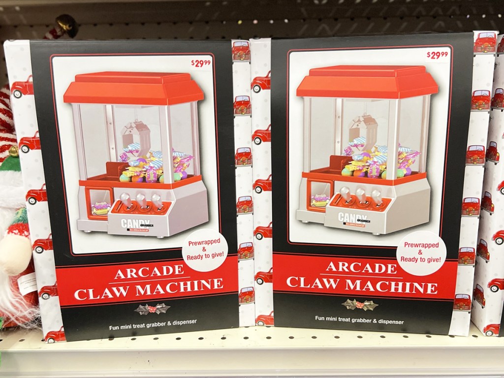 two mini Arcade Claw Machines on store shelf