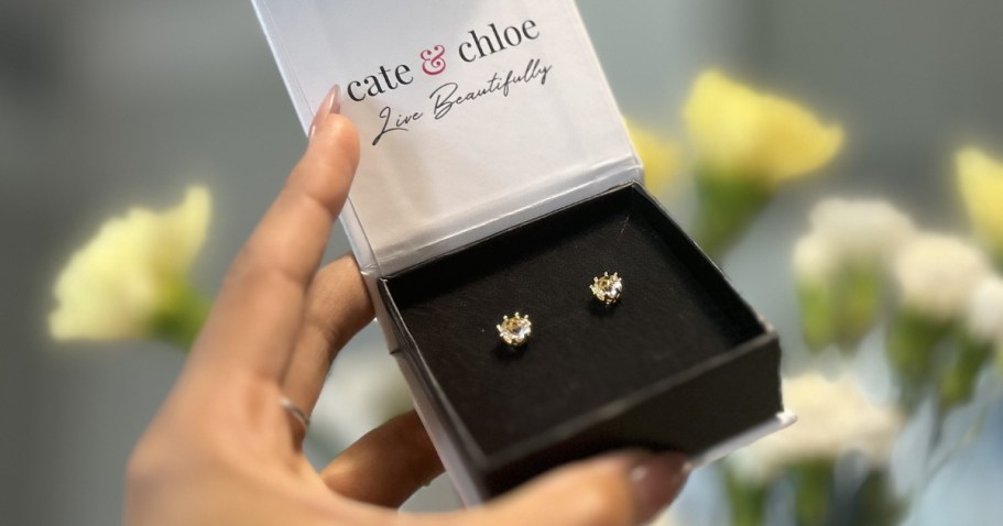 Cate & Chloe Swarovski Crystal Stud Earrings Only $18 Shipped (Reg. $119) | Perfect Gift Idea!