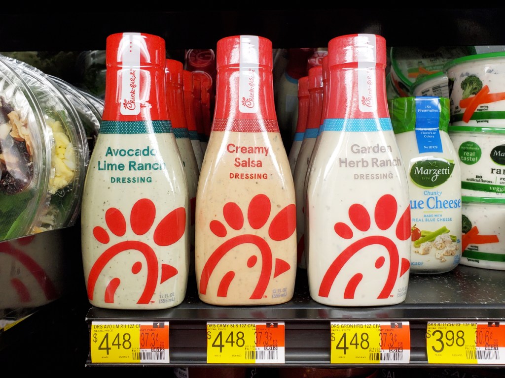 Chick-Fil-A Salad Dressings on store shelf