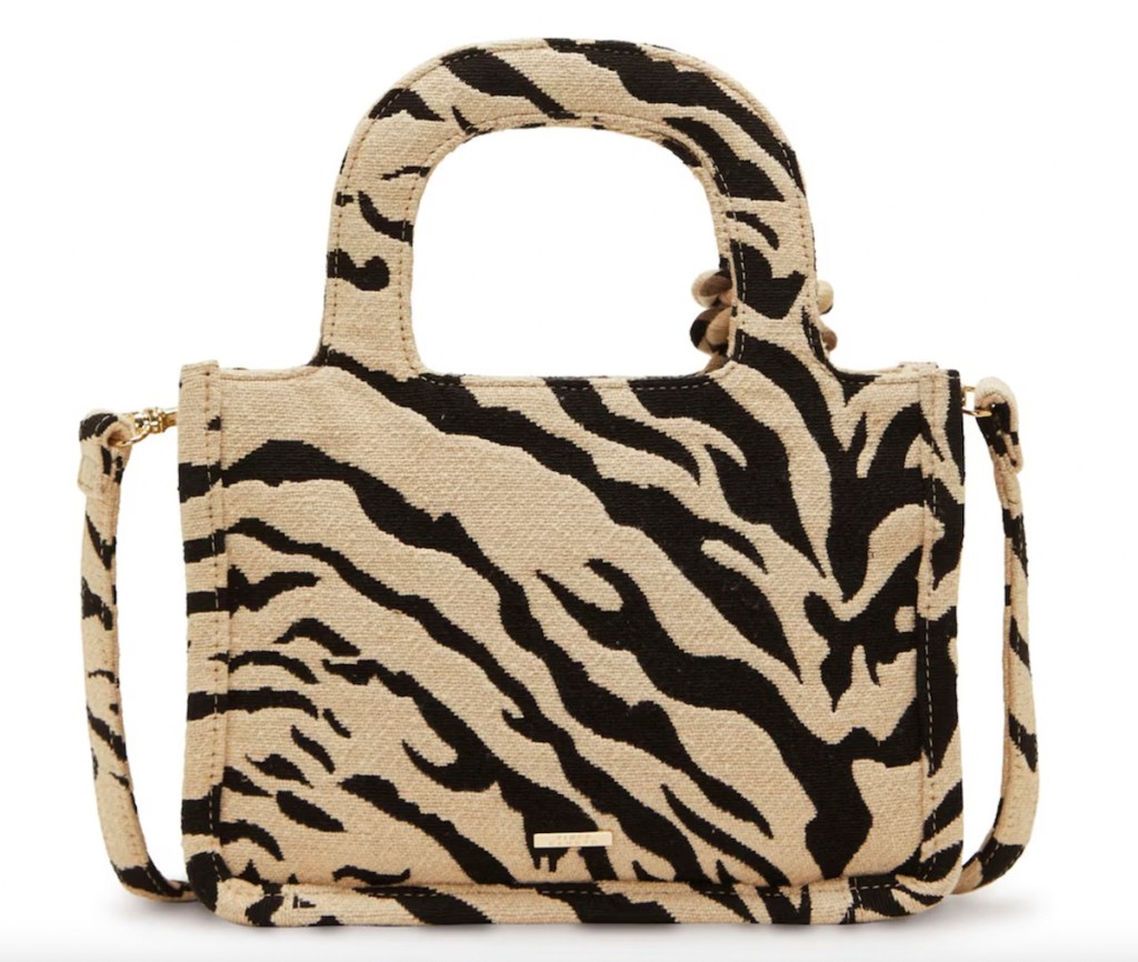 stock photo of zebra bag on white background