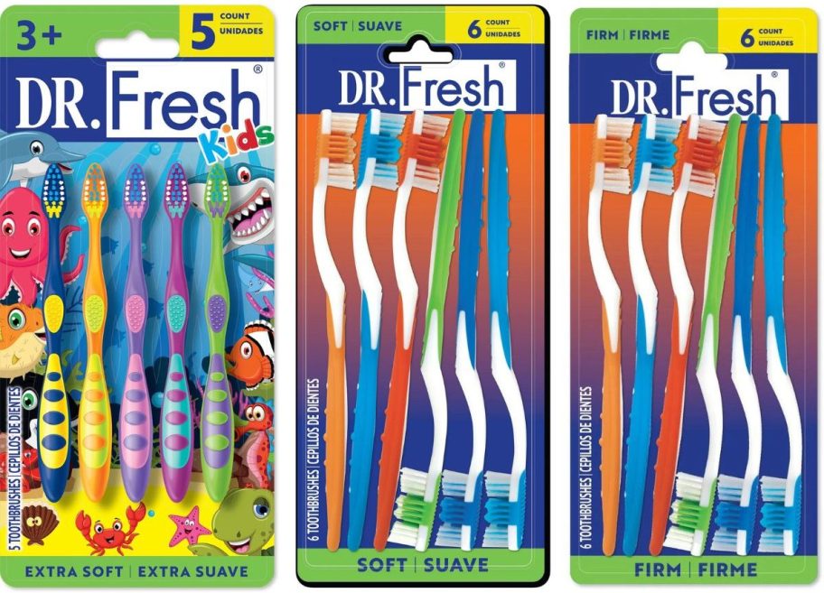 3 packs of Dr. Fresh Toothbrushes