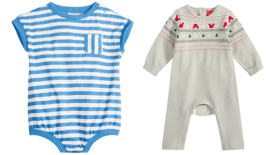 first impressions baby striped bodysuit and disney sweater coverall