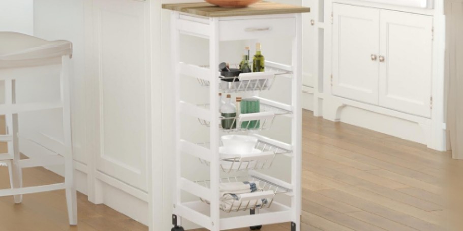 Wooden Rolling Kitchen Storage Cart Just $31 Shipped on HomeDepot.online (Reg. $52)