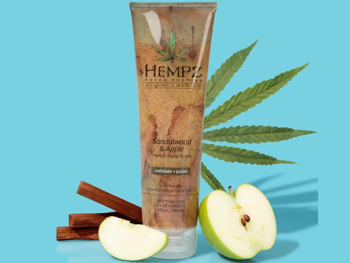 Hempz Fresh Fusions Sandalwood and Apple Herbal Body Scrub 9oz