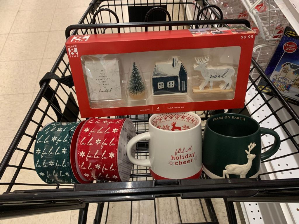 JoAnn Fabrics Christmas Items in a cart