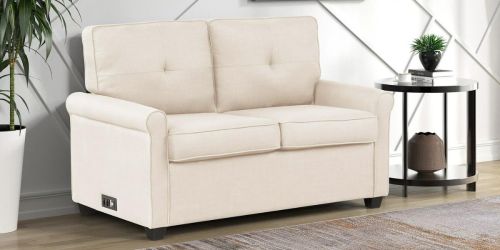 Mainstays Loveseat Sleeper w/ 2 USB Ports Only $265 Shipped on Walmart.online (Regularly $369)