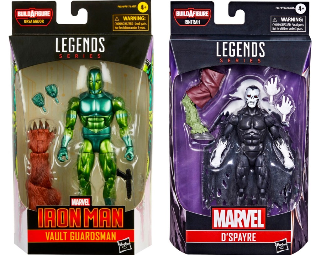 two marvel action figures