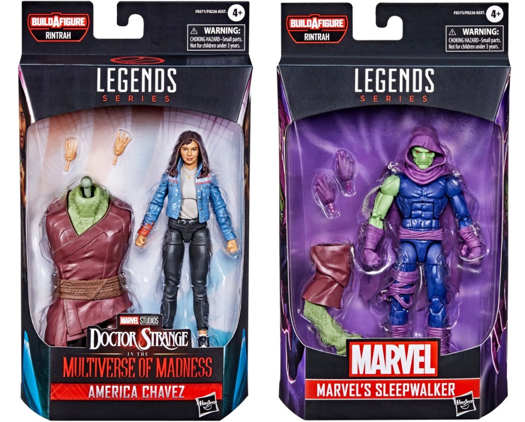 two marvel action figures