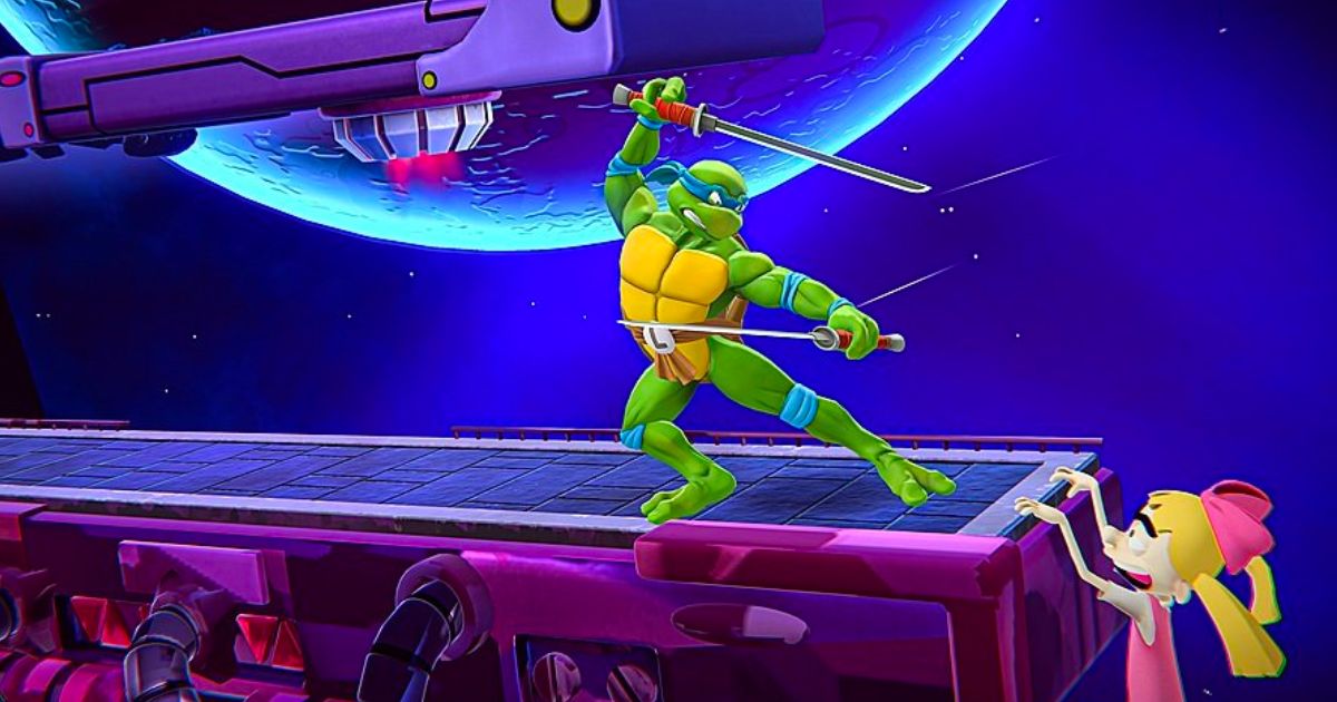 Nickleodeon ultimate brawl screen shot of ninja turtle 