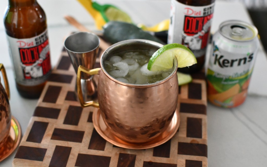 A non-alcoholic mule mocktail