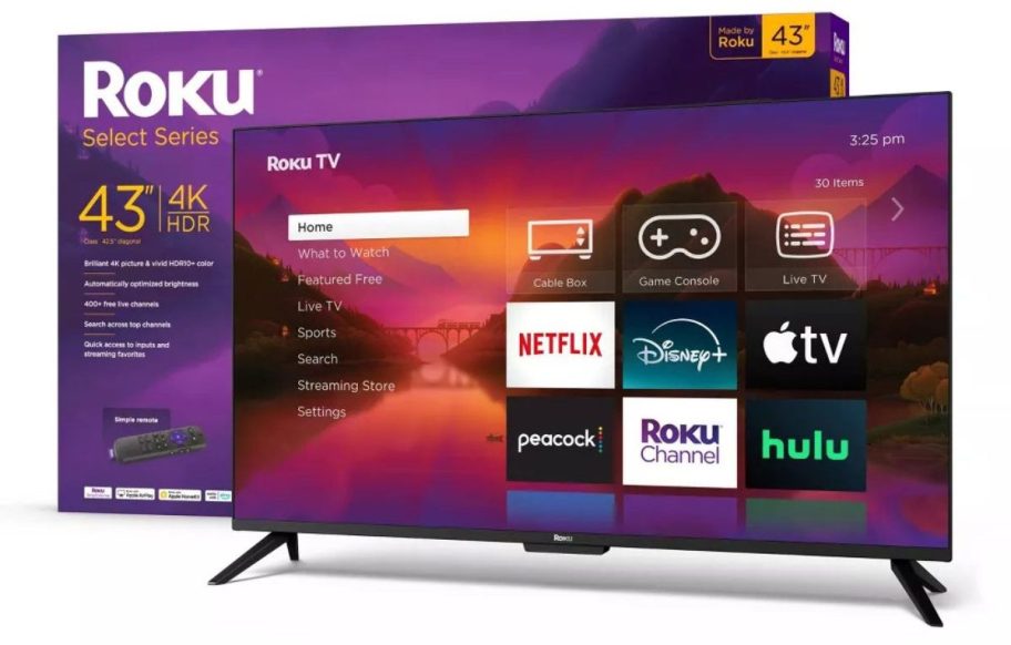 Roku 43" Select Series 4K HDR Smart Roku TV stock image