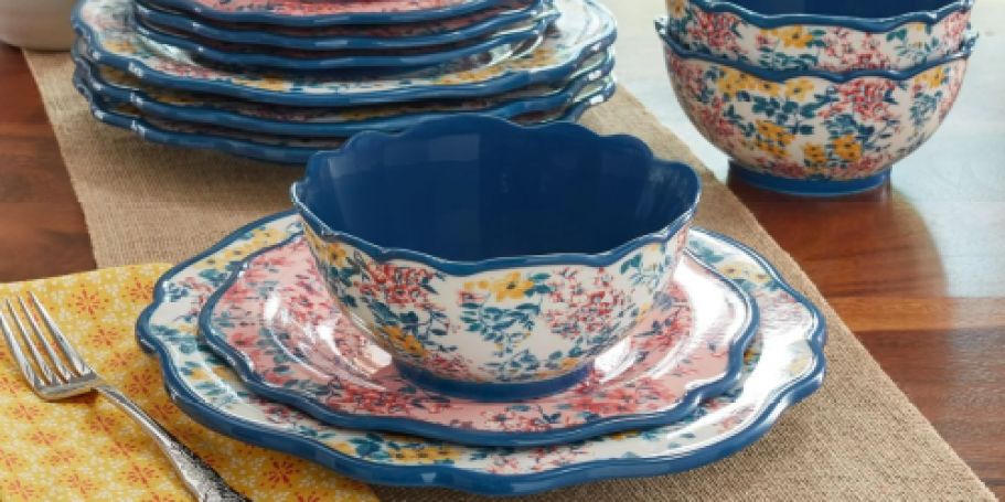 Pioneer Woman 12-Piece Dinnerware Set Only $24.98 on Walmart.online (Regularly $50)