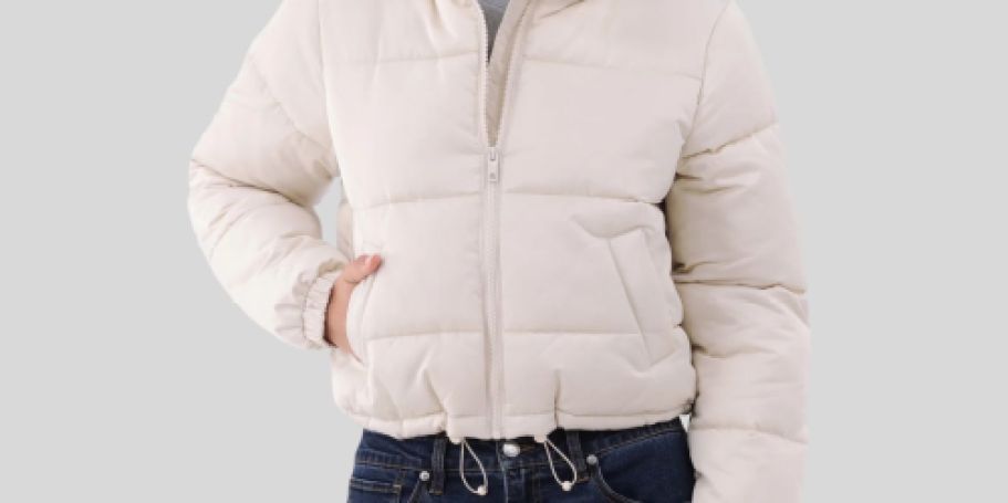 Trendy Cropped Puffer Jacket ONLY $16.98 on Walmart.online