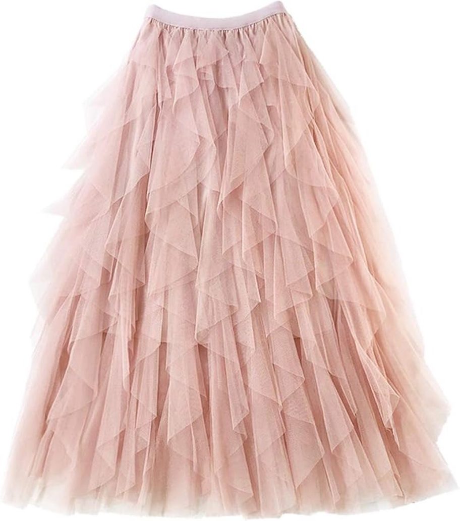 stock photo of pink tulle skirt