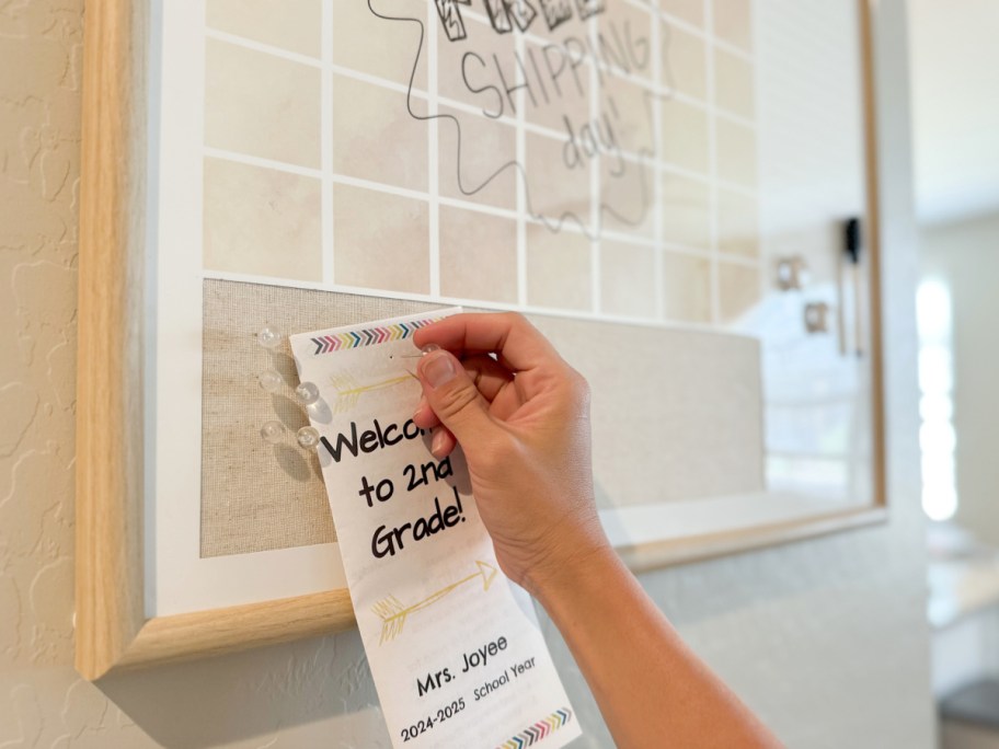 calendar with push pins displayed