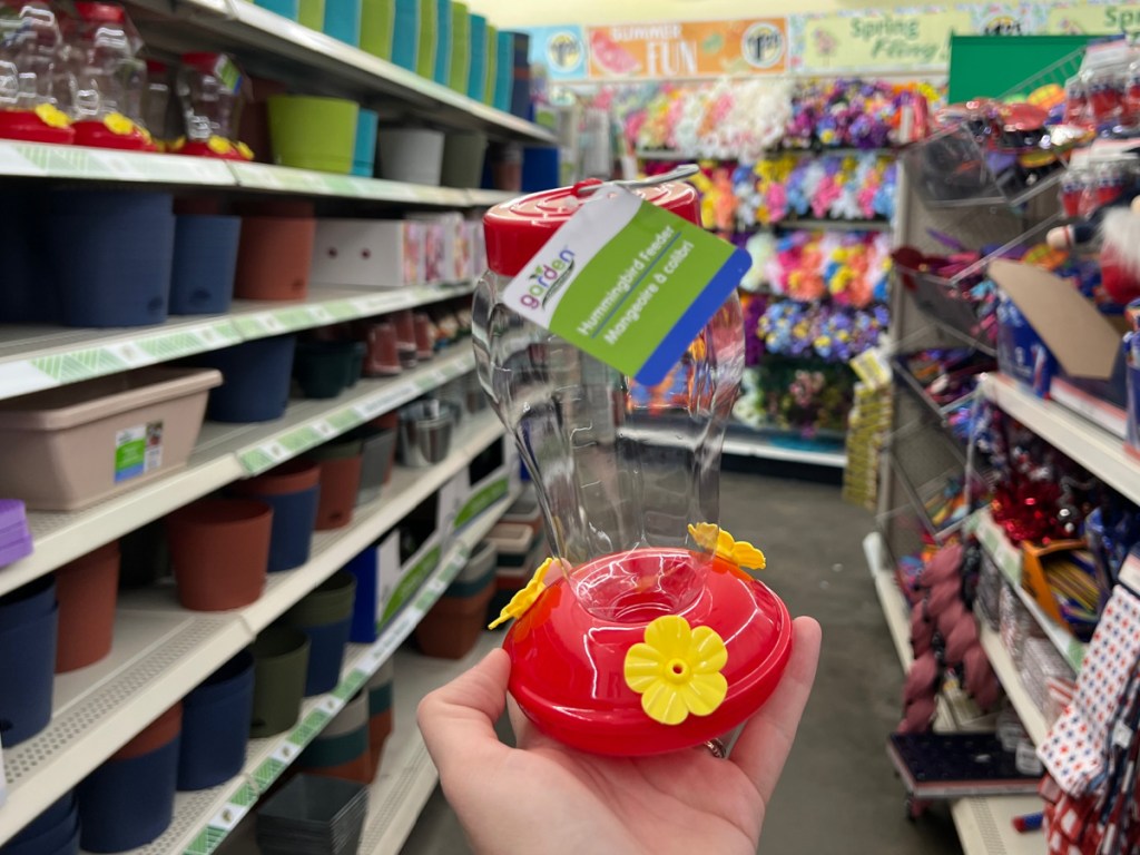 dollar tree humming bird feeder