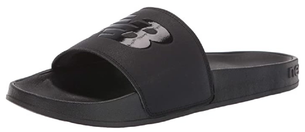 images of black new balance slides